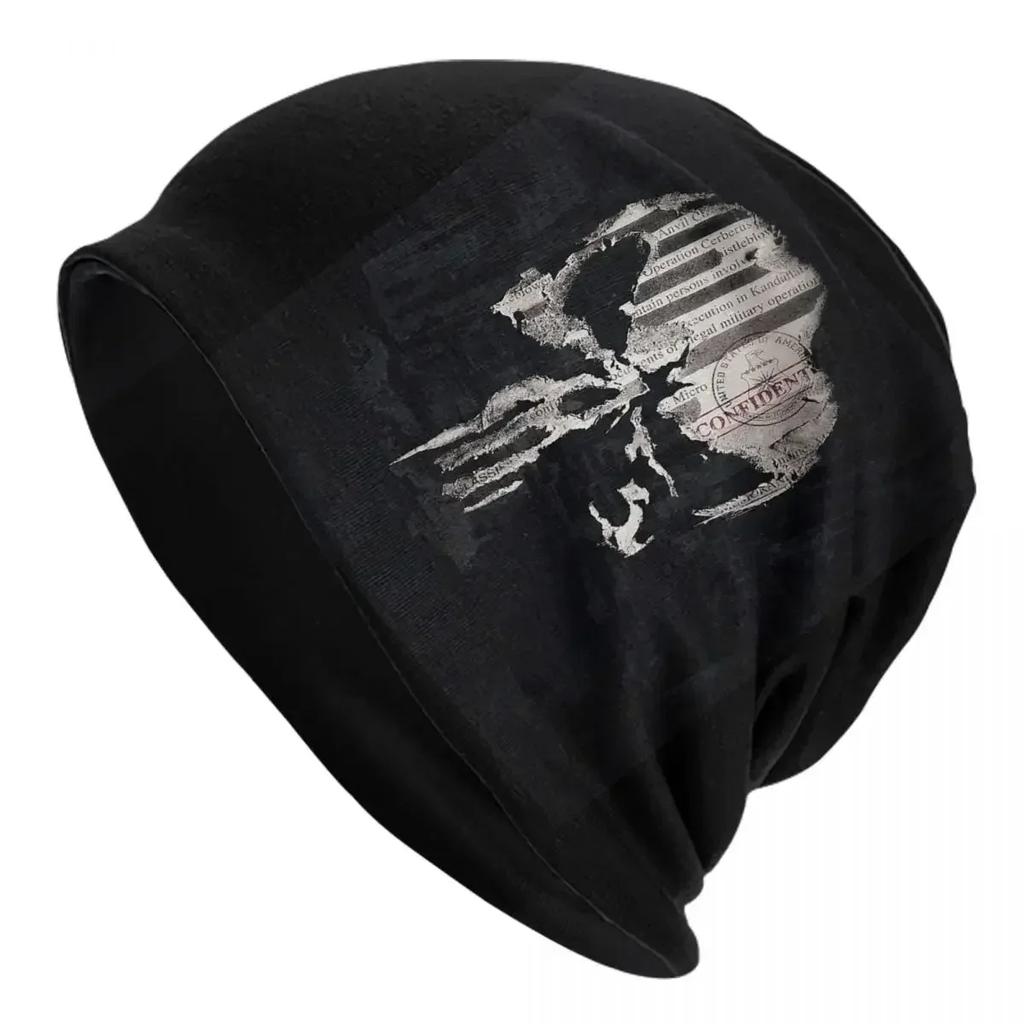 Heavy Metal Skeleton Skull Punishers Warm Knitted Cap Fashion Bonnet Hat Autumn Winter Outdoor Beanies Hats for Unisex Adult