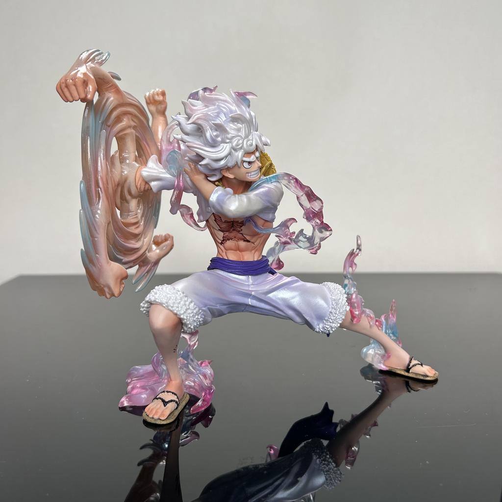 19cm/7.48in Anime One Piece Figure Nika Luffy Action Figures Luffy Arm Can Rotate Pvc Statue Collection Model Toys for Gifts