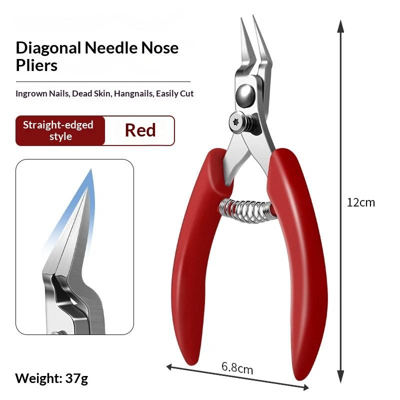 

Stainless Steel Toe Nail Clippers Nail Correction Thick Nail Ingrown Toenails Precision Trimming Dead Skin Nail Pedicure Care 2 червоний