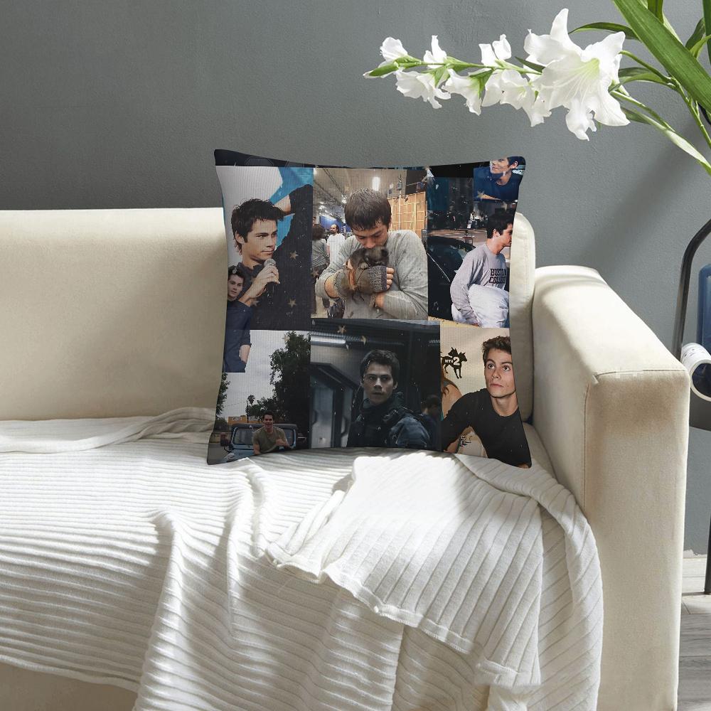D-Dylan O Brien Kissenbezug Sofa Dekoration Zuhause Zweiseitiger Druck Plüsch Quadratische Dekokissenbezüge Kissen Deko Abdeckung