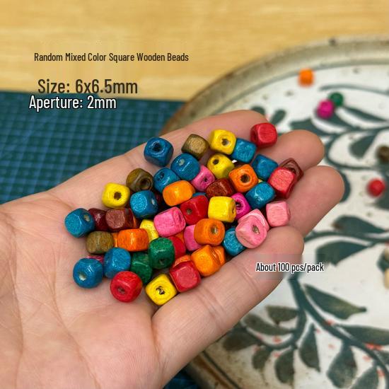 Blue Stone Clay Beads & Accessories Set: Wood & Ceramic Charms for Jewelry Making