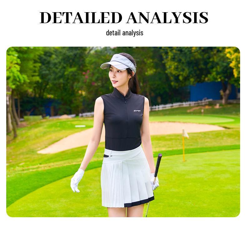 Women's High Waist Pleated Tennis Skirt with Anti-Exposure Lining - Summer Slimming Outdoor Sports Skirt