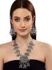 Latest Stylish Traditional Oxidised Silver Necklace Jewellery Set for Women