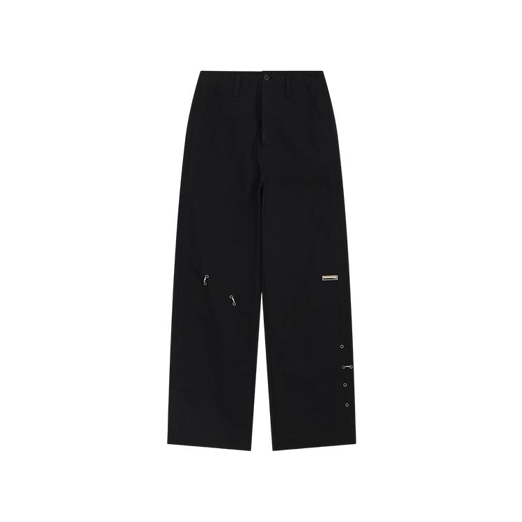 WE11DONE Perforated Detail Comfortable Trendy Design Casual Pants Women bottoms WD-PT1-26-224-W-BK