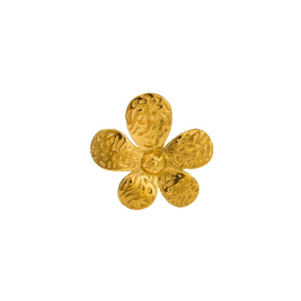 French Retro Luxury Flower-Shaped Titanium Steel Ring
