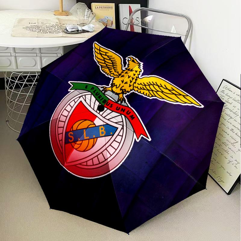 1PC Benfica Football Club Printed Umbrella Folding umbrella, automatic umbrella 8-Frame for Travel, camping Fan gifts Christmas Gifts