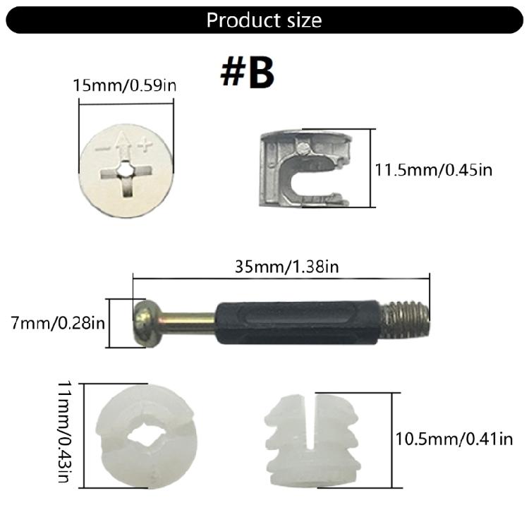 Innovative Eccentric Wheel Fixer Connectors Enhances Stability and Easy Maintenance in Home Furniture 20PCS