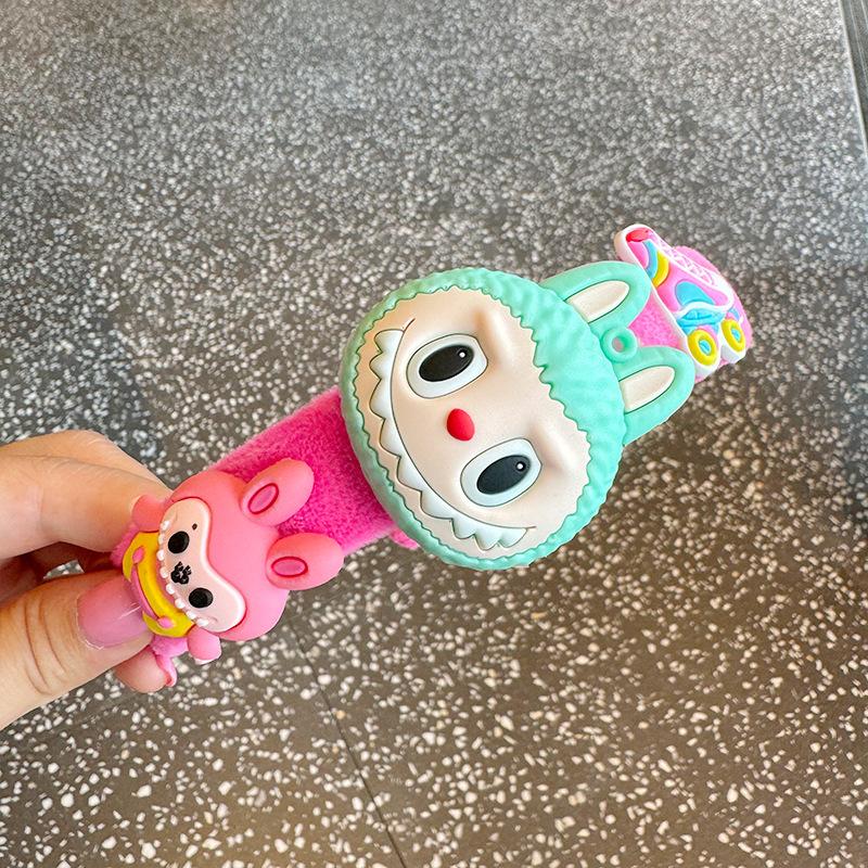 

Маленький кролик лабубу Повязка на голову Монстр красочная цвета макарон смешная и милая мультяшная заколка для волос реквизит для фото