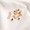14K Gold-Filled Heart-Shaped Spacer Beads, Color-Preserving, Perfect for DIY Jewelry and Charms