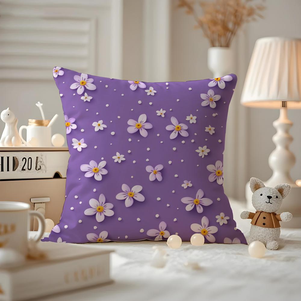 Romantisches Gänseblümchen-Frühlingskissenbezugmuster Bedruckter Kissenbezug für Wohnzimmersofa Kissenbezug & Schlafzimmerdeko