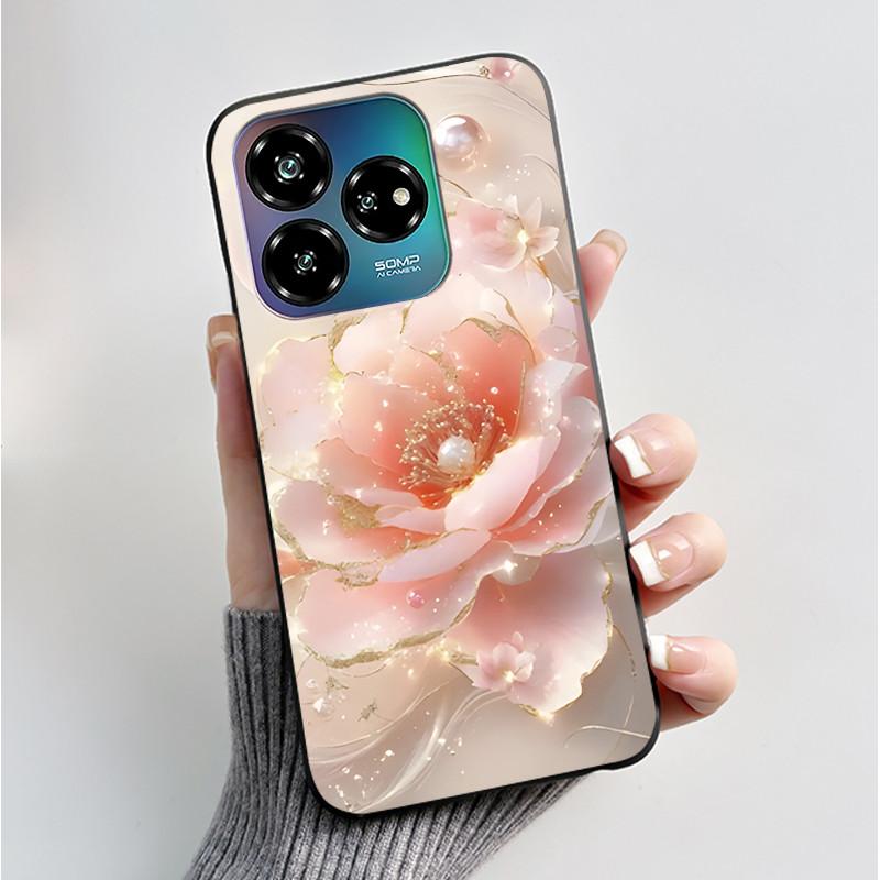 Case For ZTE Blade V60 Design 4G/Blade V60 Vita/Nubia V60 Design/Axon 60 Lite Soft Silicone Black Cover Cute Flower Cartoon Case
