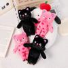 Black Cat Dotted Cat Doll Pendent Lovely Cat Plush Doll Keychain  Backpack Decor