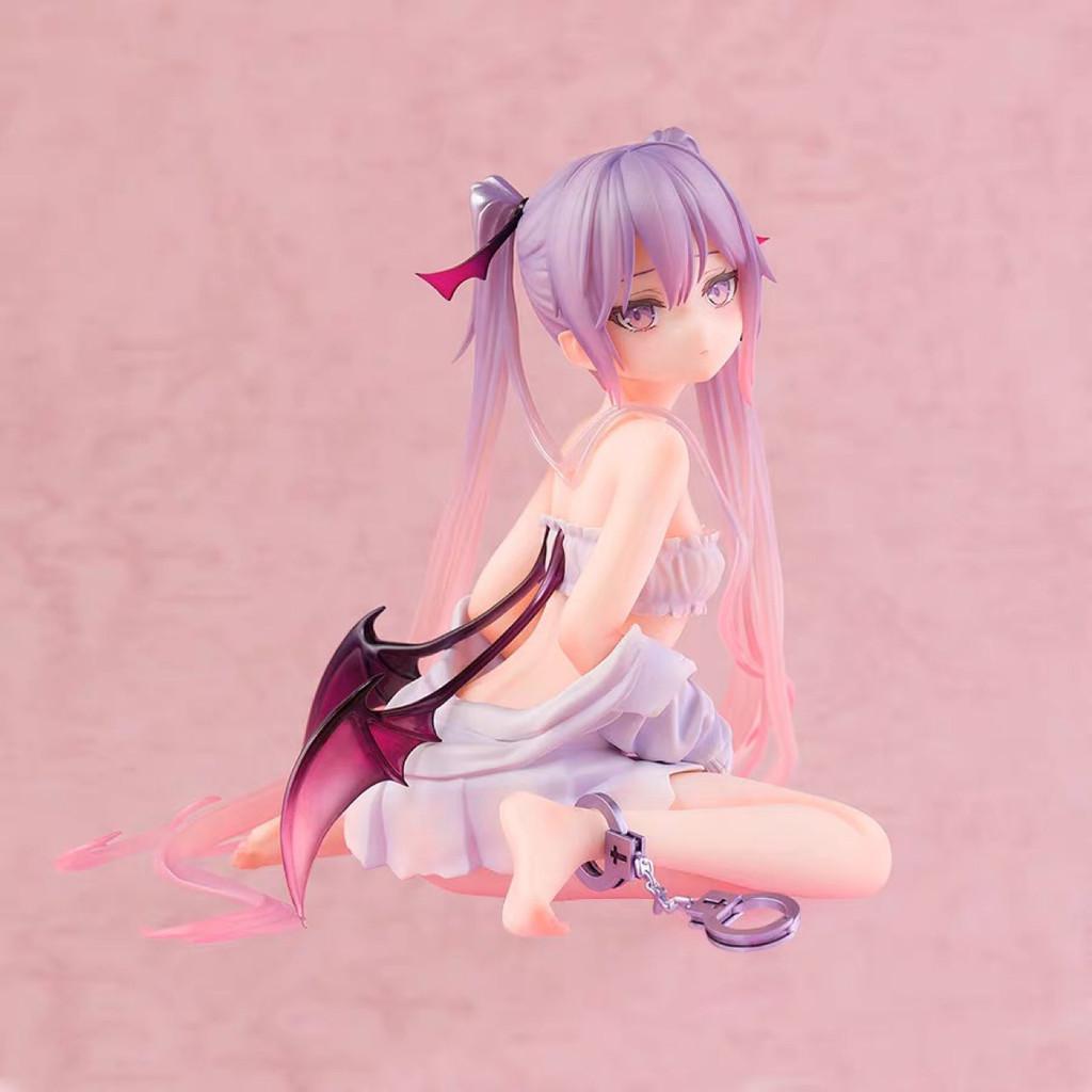Lovely Pink Sitting Eve Collectible Figure Pvc Anime Character Decorative Piece
