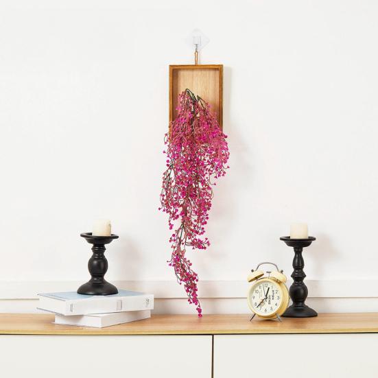 Artificial Plants Wall Decor, Rustic Farmhouse Wall Hanging Planter, Vintage Wood Framed Fake Plants Holder for Indoor Living Room, Kitchen, Bedroom