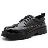 Fashion Rivet Brogue Men Shoes Designer Platform Man Leather Shoes High Quality Men's Loafers Oxford Zapatos De Vestir Hombre