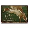Vintage Duck Hunting Tin Sign Retro Metal Wall Art for Bar Garage Pub