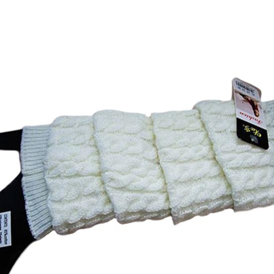 Women Winter Warm Crochet Knit High Knee Leg Warmer Leggings Boots Decor Socks