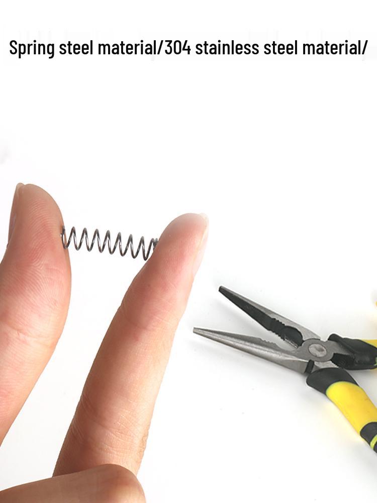 Spring-loaded Diagonal Cutting Pliers: 4, 5, 6, 7 inch with Small Compression Spring, Ideal for Circlip & Pressure Shrink Tasks.