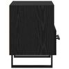 Nightstand Black Oak Effect 40 X 35 X 47.5 Cm Particleboard