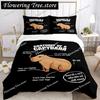 Funny Capybara Anime Duvet Cover Kawaii Animals Bedding Set Soft Quilt Cover Full Size For Boy Teens Bedroom Decoration