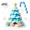 Seasonal Static Window Film Christmas Clings Reusable Stickers with Santa Claus Snowman Glass Xmas Tree Patterns Removable Decals for Holiday