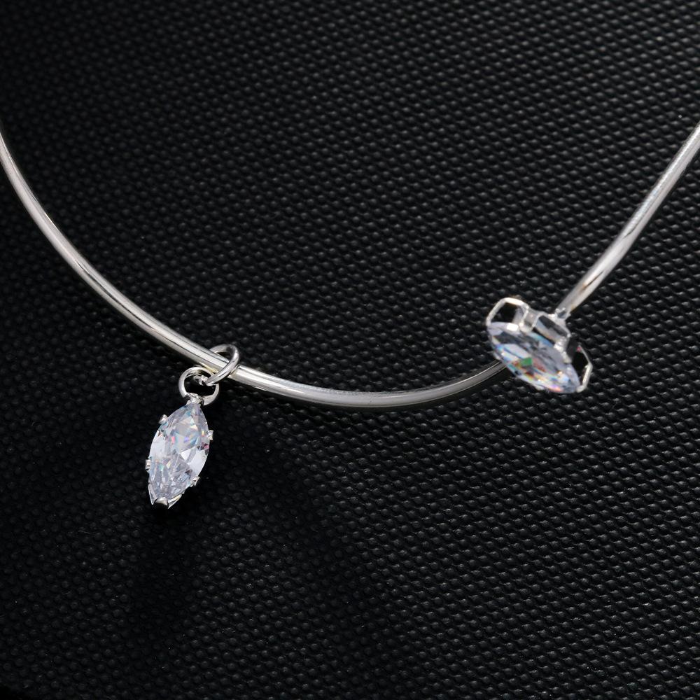 Women Vintage Waterdrop Zircon Half Frame Glasses Elegant Rhinestone Party Xmas Decoration Fashion Accessories