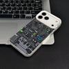 Custodia per telefono con circuito stampato nero per iPhone17 16 15 14 13 12 11 Pro/ Max/Plus cover posteriore antiurto anti-impronta digitale