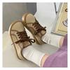 2025 Girls White Light Brown SneakersDesigner Canvas Shoes Women Low Top Sneakers Wide Toe Lace Up Trainers Shoes  Comfortable