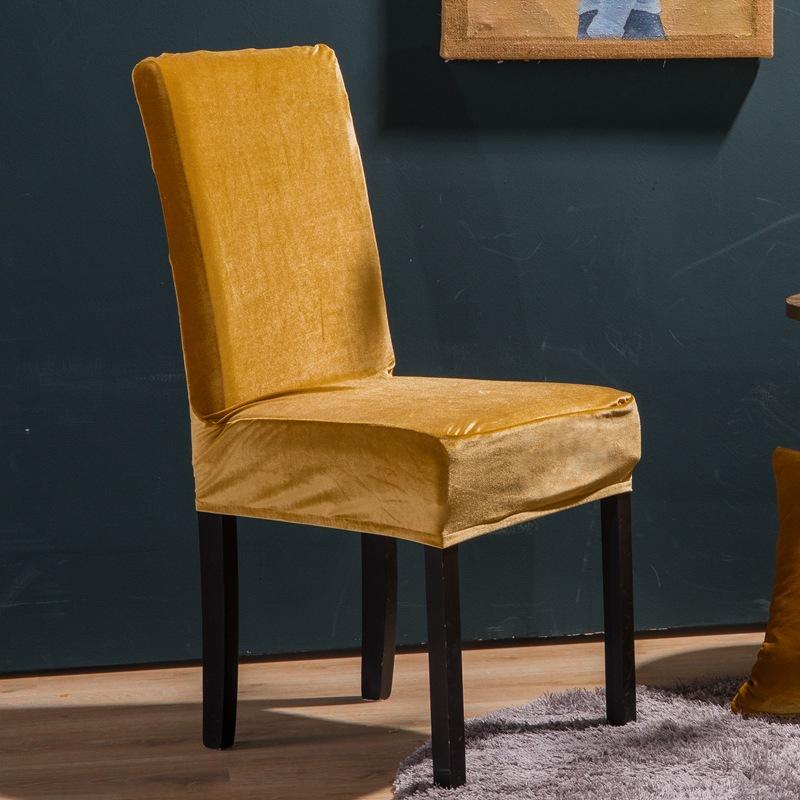 1 Stück Verfügbar Verdickter Elastischer Esszimmerstuhlbezug, Restaurant, Silberfuchs Samt Stuhlbezug, Elastischer Tisch- und Stuhlbezug