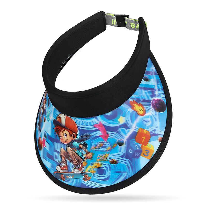ZHENYUEQI Kids 3D Skateboard Cartoon Open-Top Sun Hat Adjustable