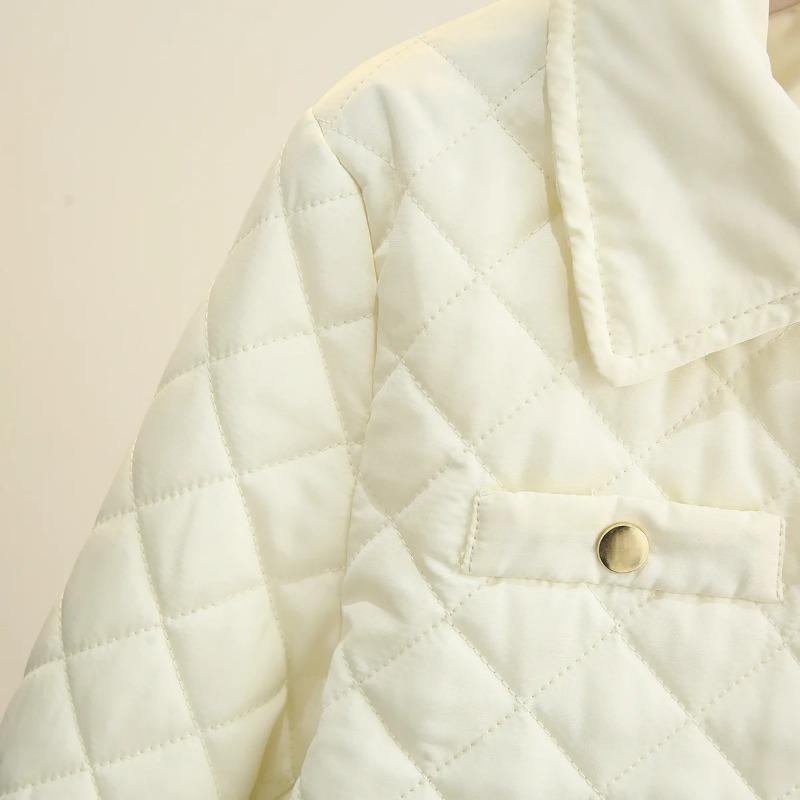 Women's Loose Fit Padded Jacket, Chic Simple Lapel, Multiple Pockets, Keep Warm Coat, Winter Parka, Plus Size Clothing, 4XL
