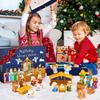 Calendario dell'Avvento di Natale per Bambini 24 Giorni Presepe Bambini, Legame Familiare con Mini Figure, Attività Festive Interattive