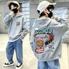 Kids Hoodie Sweatshirt Autumn Winter Street Basketball Hoop MVP Graphic Print Casual Loose Long Sleeve Top