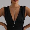 Minimalist fine chain snake bone chain necklace niche versatile long street auction adjustable sweater chain