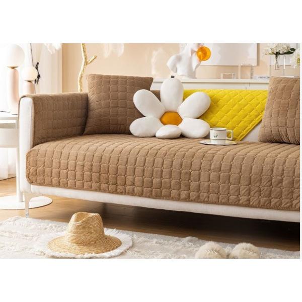 Solid Color Non-slip Sofa Cover Thicken Soft Plush Sofa Cushion Towel for Living Room Furniture Decor Slipcovers Couch Covers