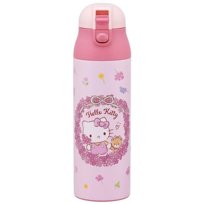 Skater Magbottle 500ml Thermal Stainless Steel Water Bottle Hello Kitty Flower Wreath Sanrio SDPC5-A