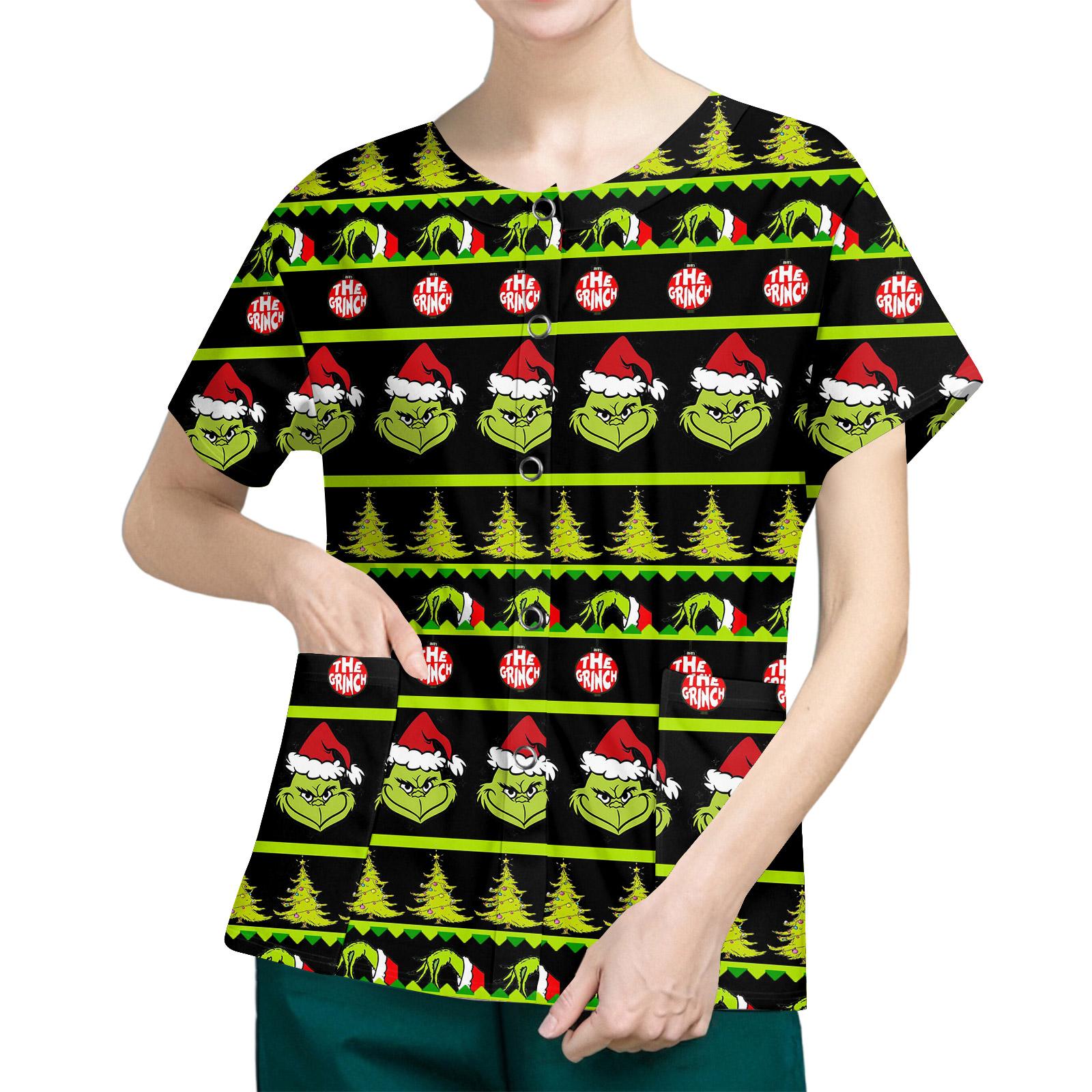 

Женские карманы с короткими рукавами и рисунком, воротник-стойка с рабочим принтом, однобортная защитная одежда, куртка-кардиган, топ L