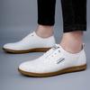 Men's Leather Casual Shoes Breathable Summer Men's Sports Oxford Shoes Outdoor Anti Slip Wear-resistant Sole Driving Shoes