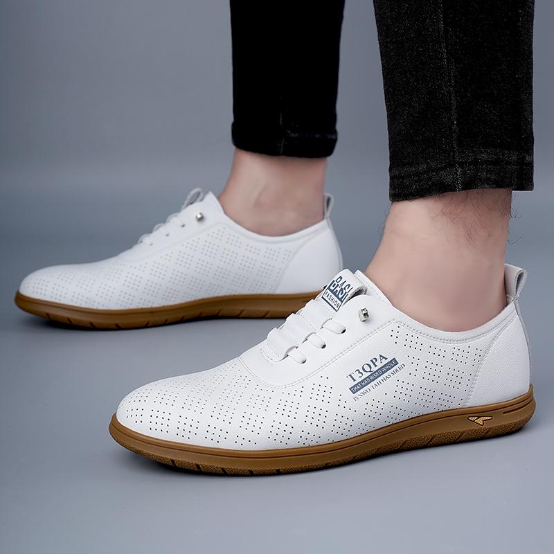 Fashion Official Website Hot Selling Men's Business Shoes Simple Comfortable Driving Shoes Anti Slip Soles Men's Leather Casual Shoes