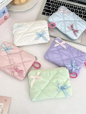 Neuer Perlglanz Schleifen Lippenstift und Kosmetiktasche - Tragbare Aufbewahrungstasche