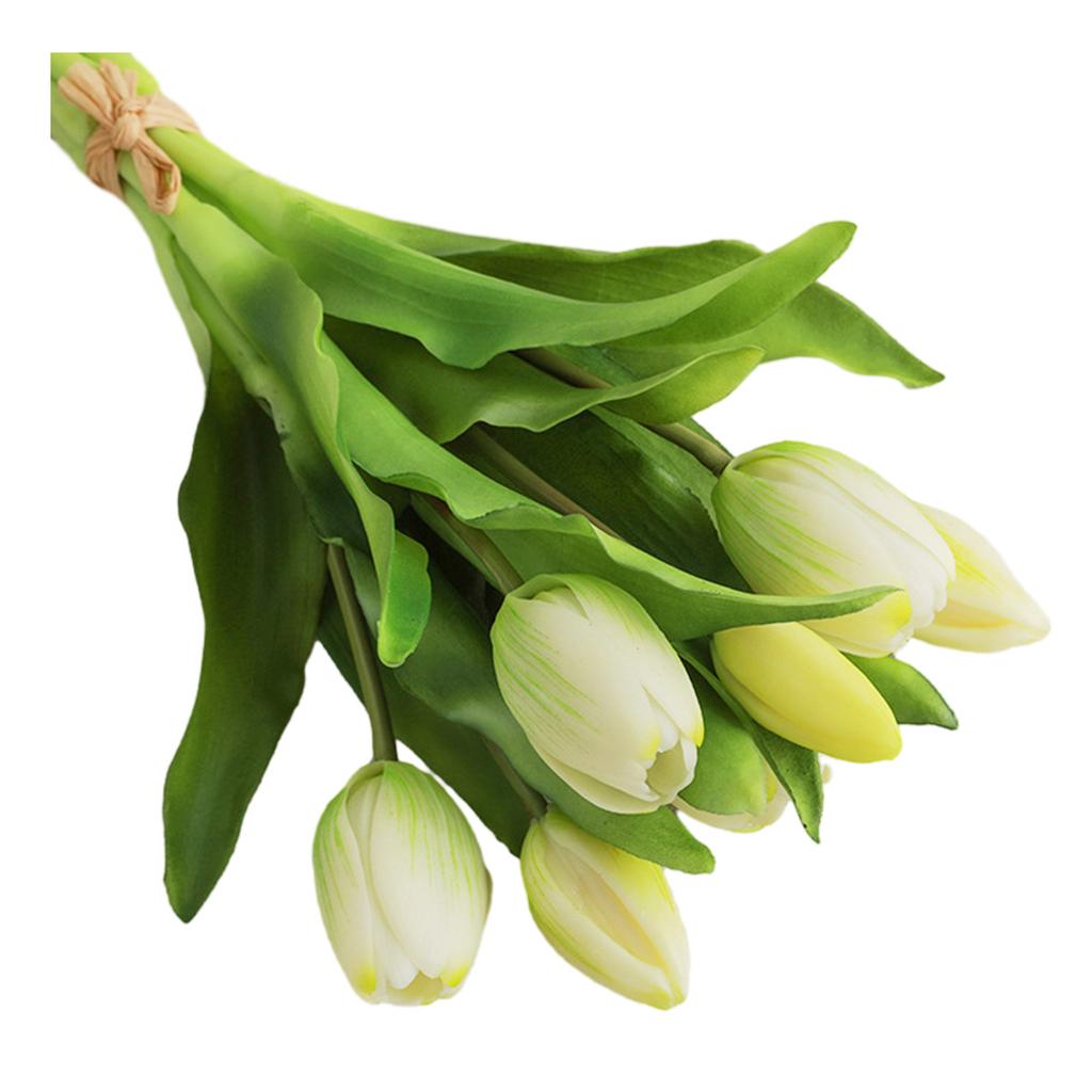 7 Stem Artificial Tulip Bouquet for Wedding Decoration Office and Bedroom Styling Event Setup and Restaurant Use