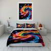 Rainbow swirl with splashes. Bedding sets Duvet cover sets Duvet covers Pillowcases(1 * Duvet Cover 2 * Pillowcases, without duvet insert)