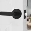 Passage Door Handle Black Passage Lock Doorknob Heavy Duty Interior Black Flat Door Handles Keyless For Bathroom Bedroom