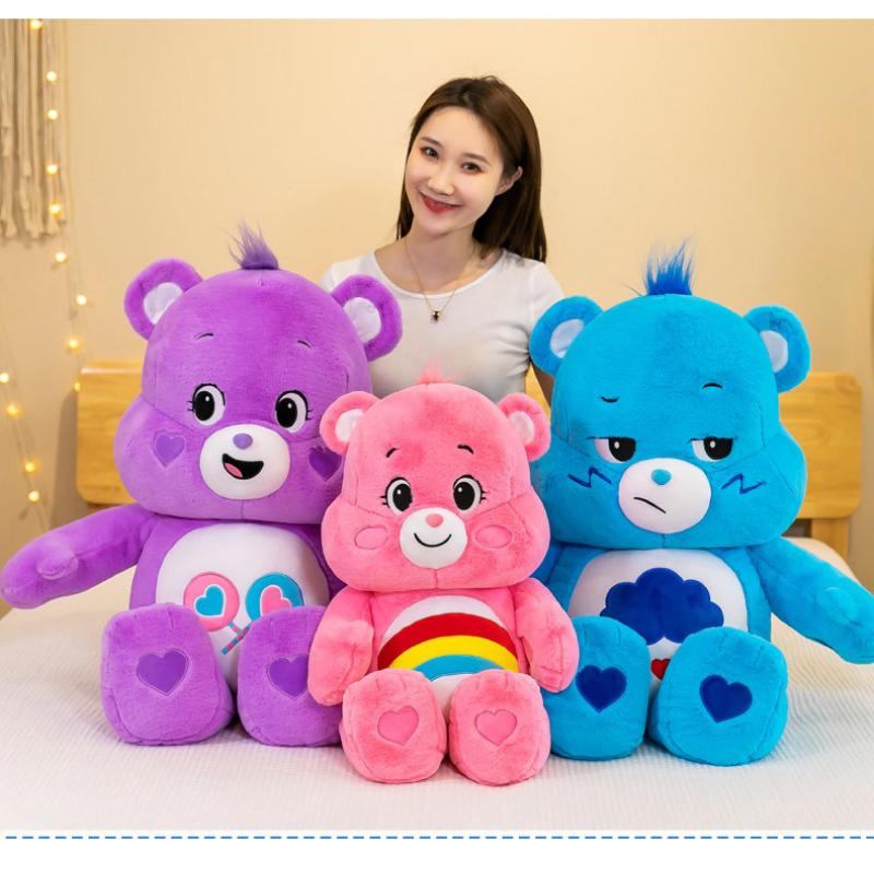 Care Bears Plush Toys Doll Rainbow Cartoon Pillow Sofa Car Ornaments Home Decor Super Soft Soothing Sleeping Doll Birthday Gifts