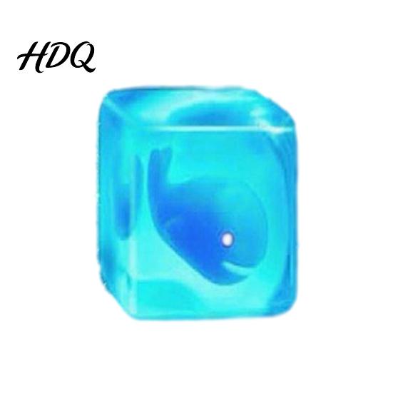 Cube Squeeze Toy Stress with Luminous Sea Animal Inside Anxiety Relief Ice Anti-Anxiety Sensory Office Workers Relaxation Ball