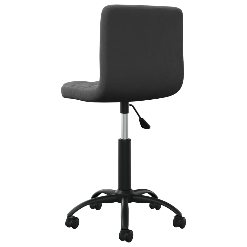 Vidaxl Swivel Office Chair, Black, Upholstered with Velvet