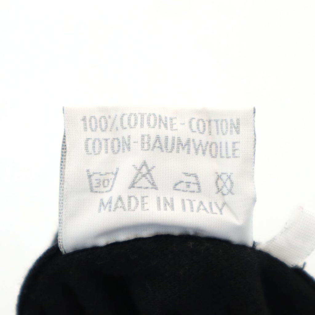 TRUSSARDI made in Italy Short sleeve Polo shirt M black Kanoko fabric Men's Used