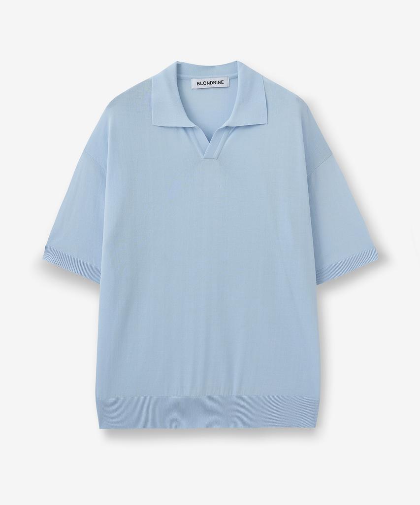 BLOND9 [Cool Viscose] Soft Open Collar Knit ( 9 Colors )