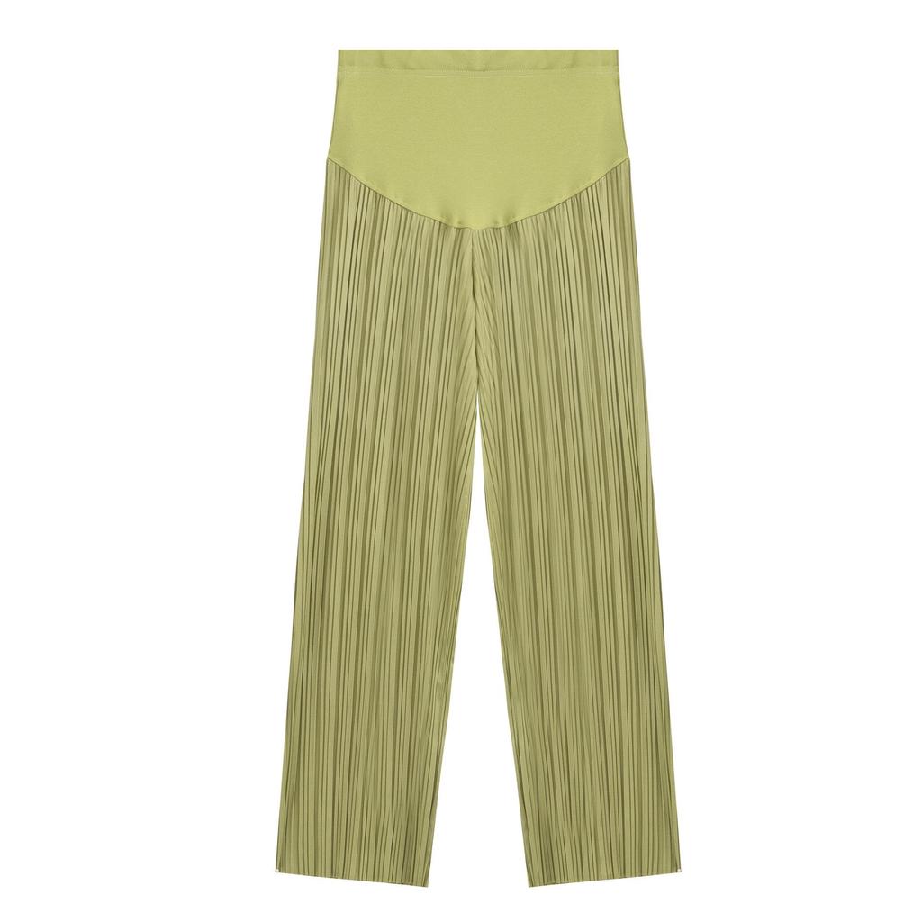 New Summer Pleated High Waist Floor-Length Wide-Leg Pants