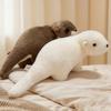 Nuovo Peluche Lontra Adorabile Realistica 35cm Lontra Peluche Giocattolo Peluche Animale di Peluche Giocattolo Bambola Rassicurante Kawaii Bambino Regalo di Compleanno Natale